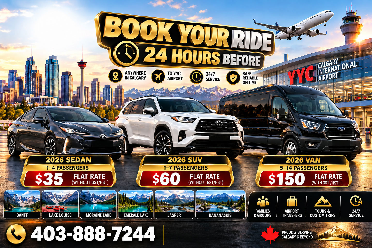 Calgary Airport Transfers and Tours
